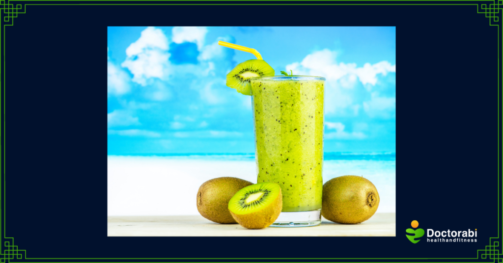 meal-replacement-products-Kiwi-Shake-under-Blue-Sky