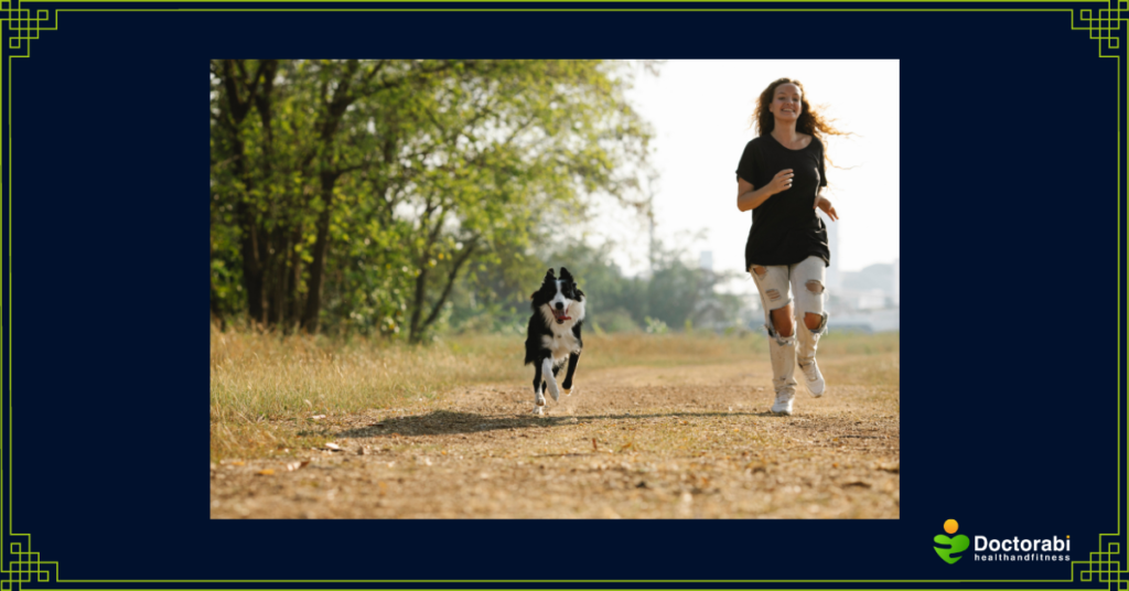 Woman-running-with-her-dog